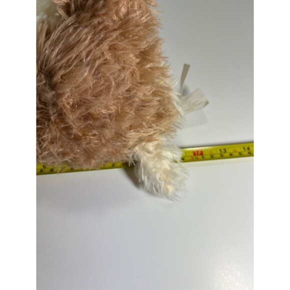 Nat And Jules Shaggy Dog Plush Stuffed Animal Cream and Light Brown Puppy 10" - Picture 9 of 9